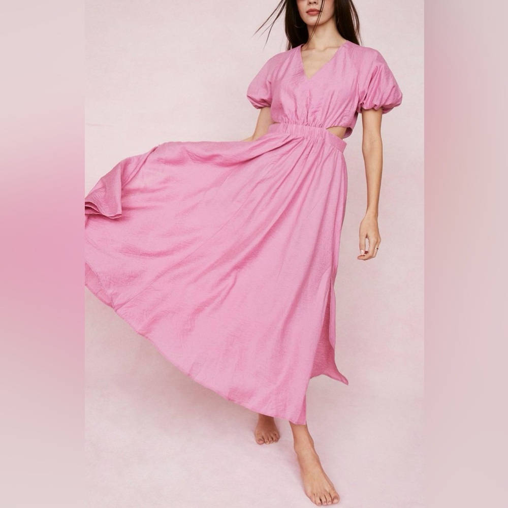 Elegant Pink Women's Dress with side cut out! Brand new!